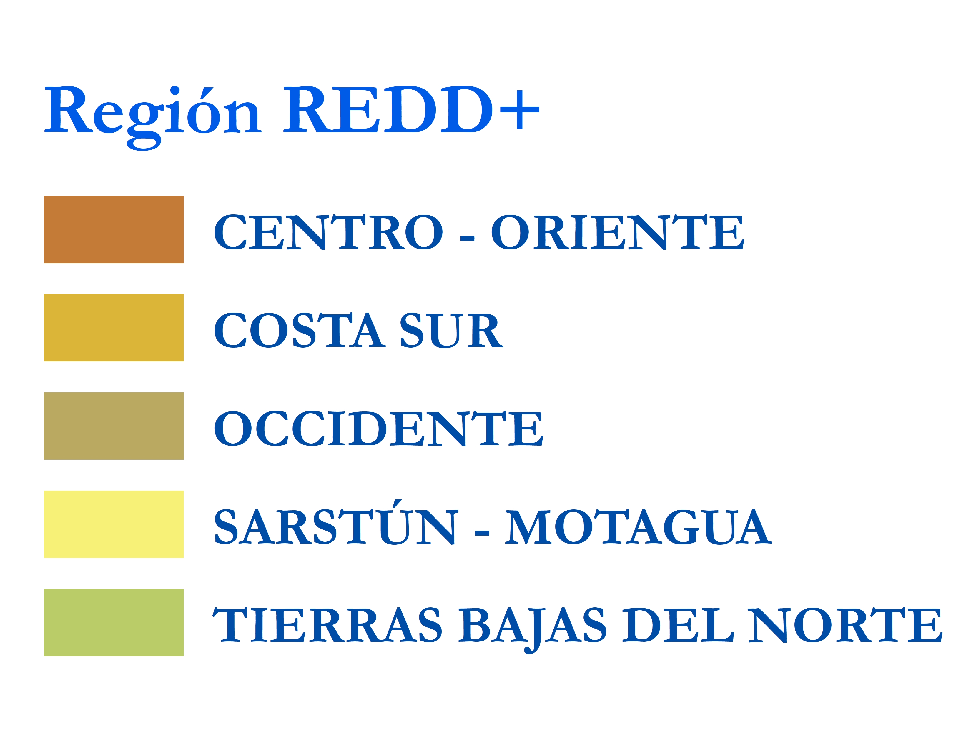 Listado de Regiones REDD+ en Guatemala